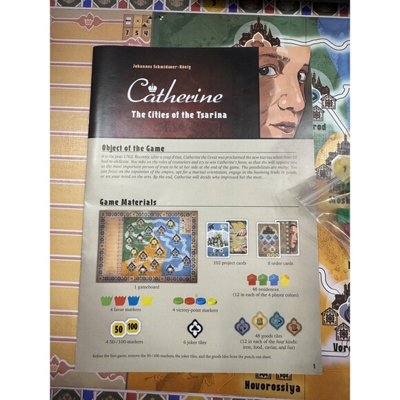 Catherine: Cities of the Tsarina Board Game Capstone Games 100% Complete - Picture 4 of 8